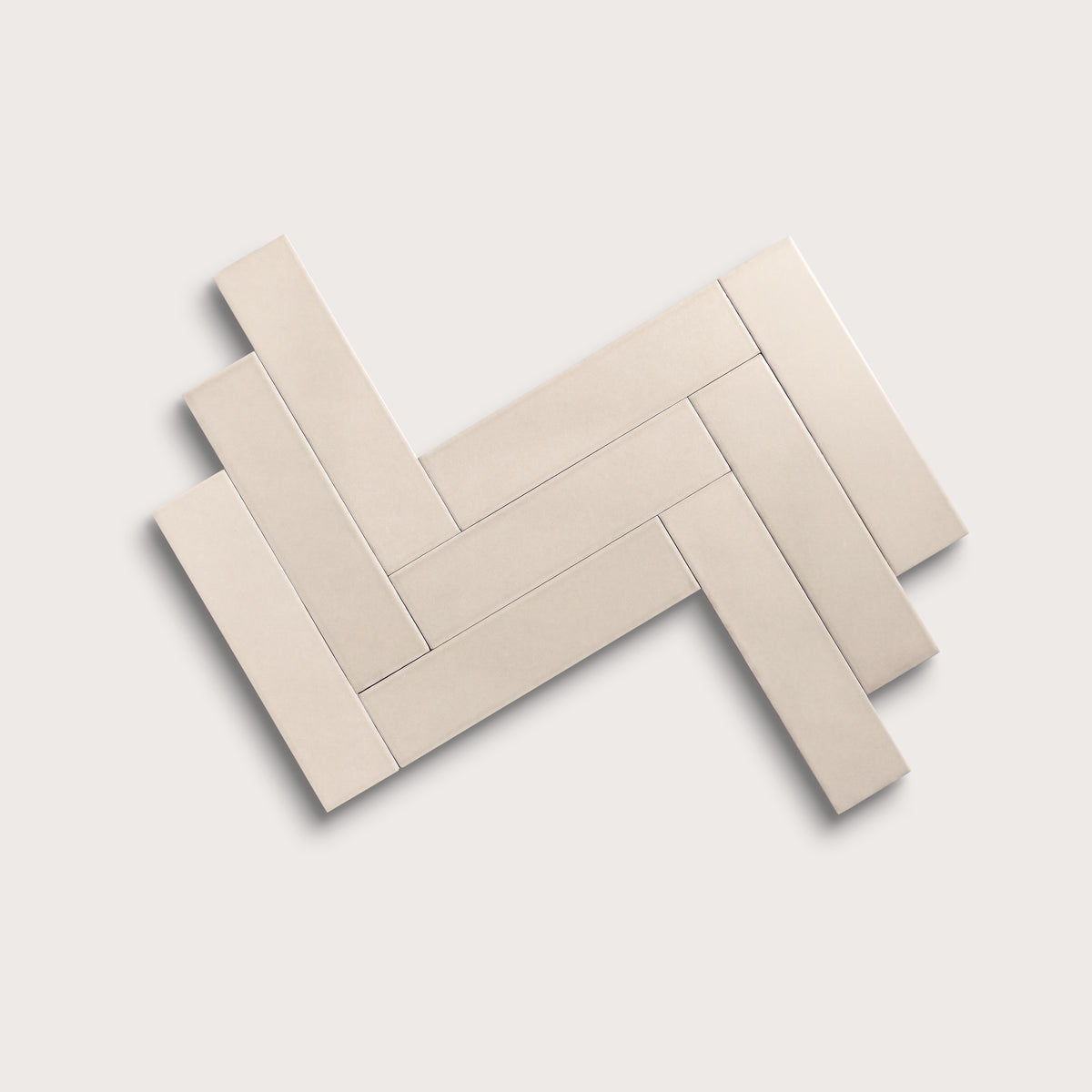 Shell ceramic tile, 3 by 12 inches, matte finish