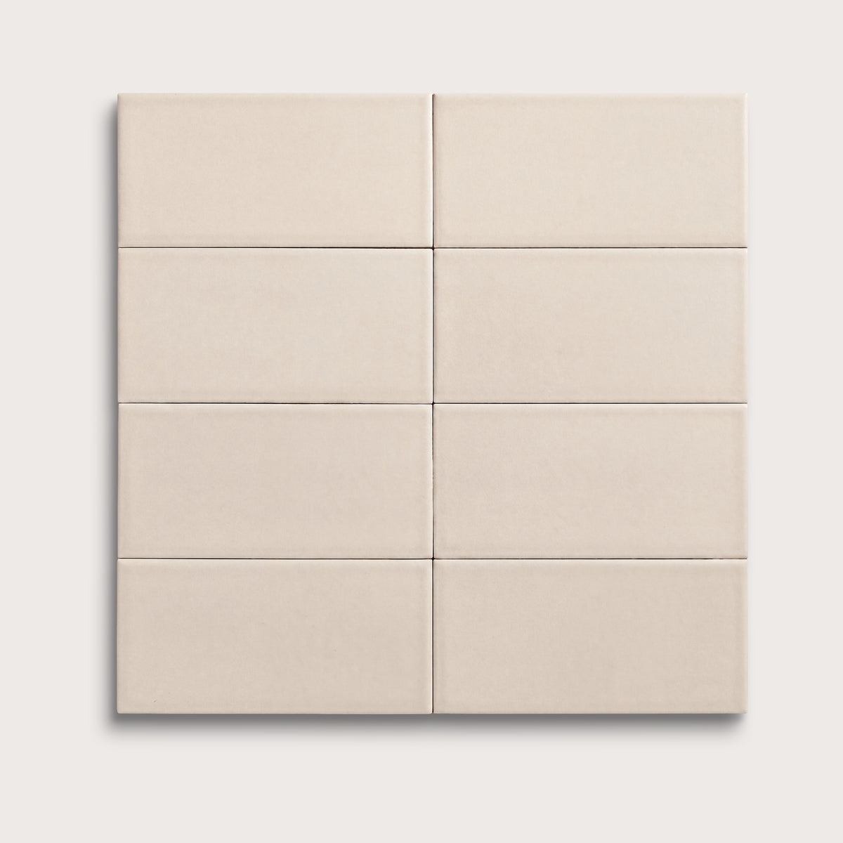 Shell ceramic tile, 3 by 6 inches, matte finish
