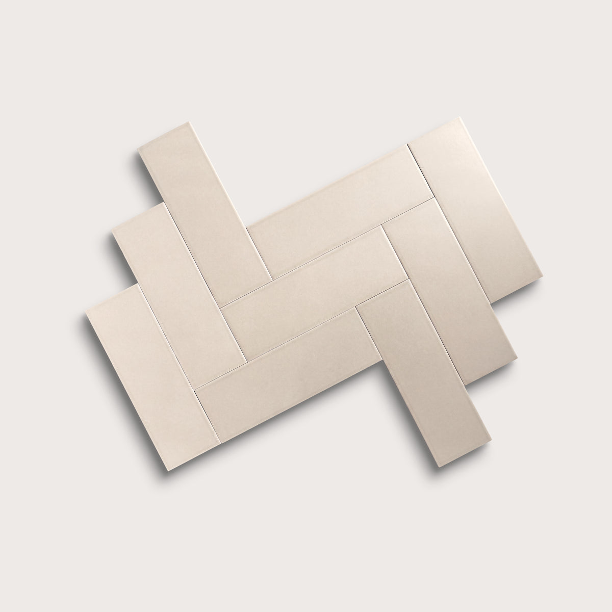 Shell ceramic tile, 4 by 12 inches, matte finish