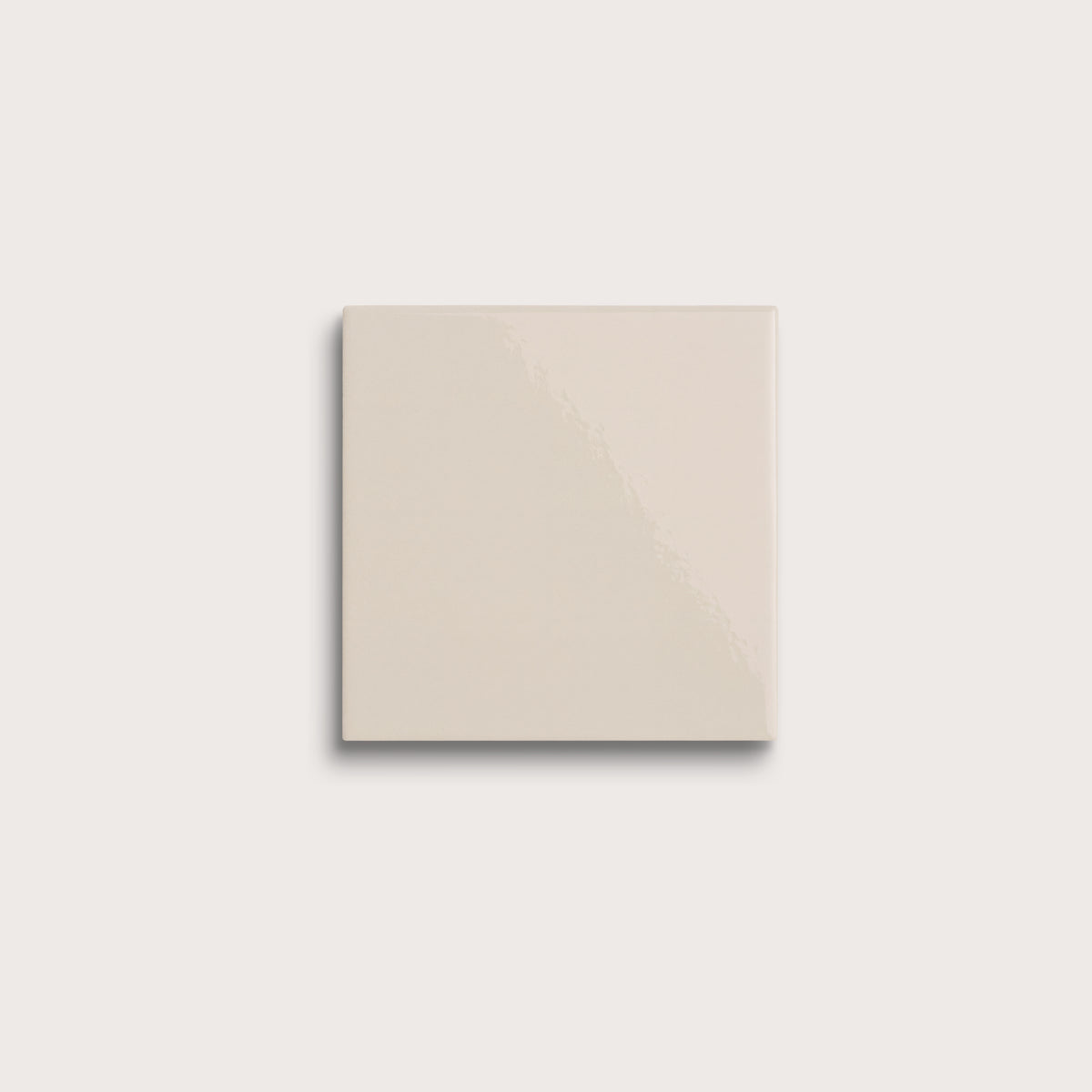 Shell ceramic tile, 4 by 4 inches, gloss finish