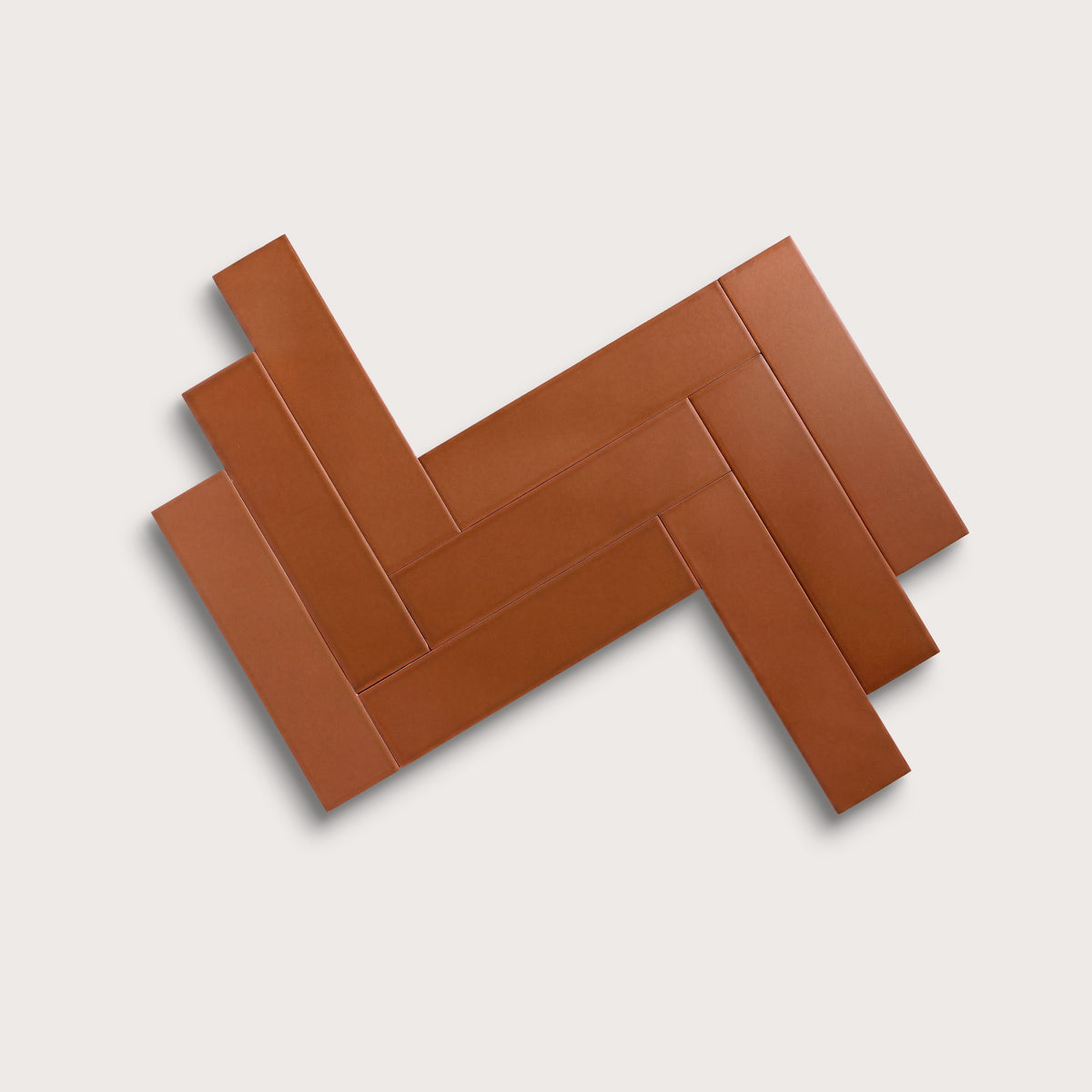 Saddle ceramic tile, 3 by 12 inches, matte finish