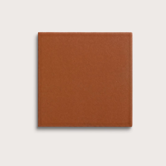 Terracotta ceramic tile, 8 by 8 inches, matte finish
