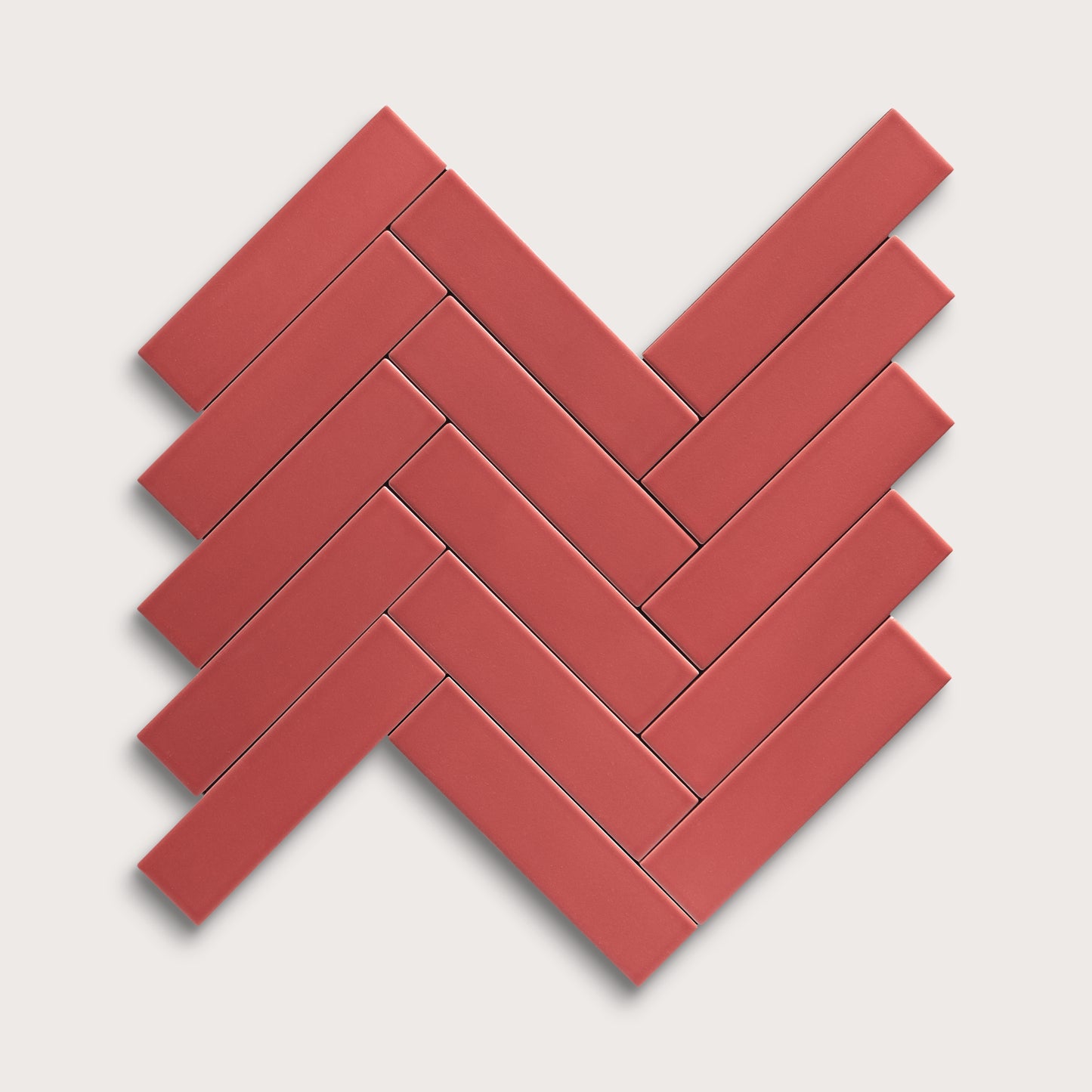 Watermelon Sugar ceramic tile, 2 by 8 inches, matte finish