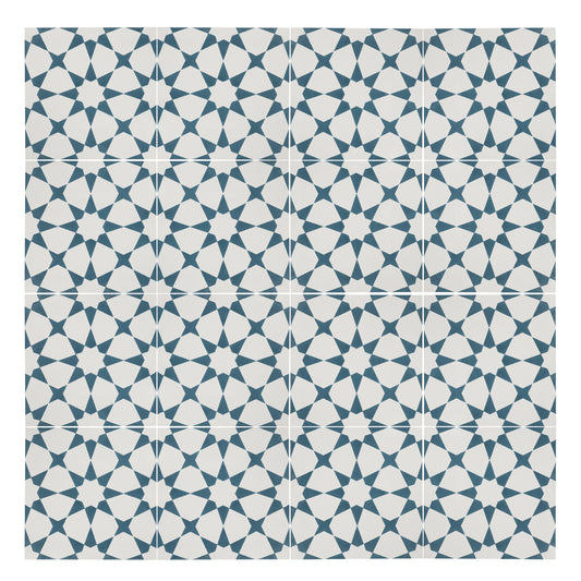 Sample: Estrella Blue Cement Tile-Sample-Sample-Riad Tile