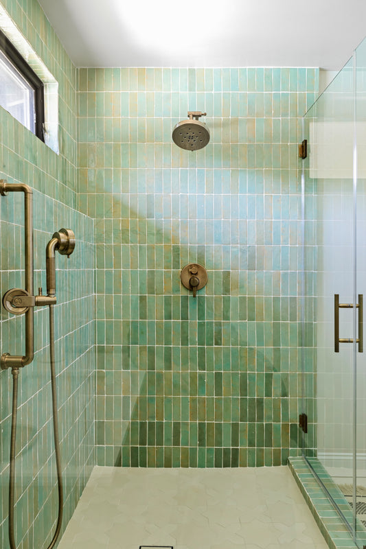 Sea Green 2x6 Thin Bejmat Zellige Tile-Main Inventory-All Products,Solids,Zellige Tile-Riad Tile