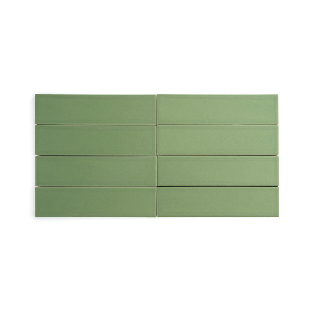 Ceramic Tile 2x8 Cactus Green group