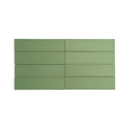 Ceramic Tile 2x8 Cactus Green group