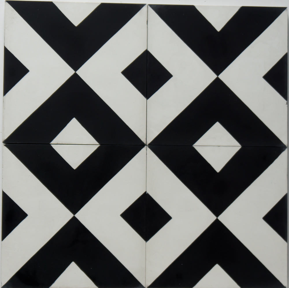 Sleek Black and White Tile