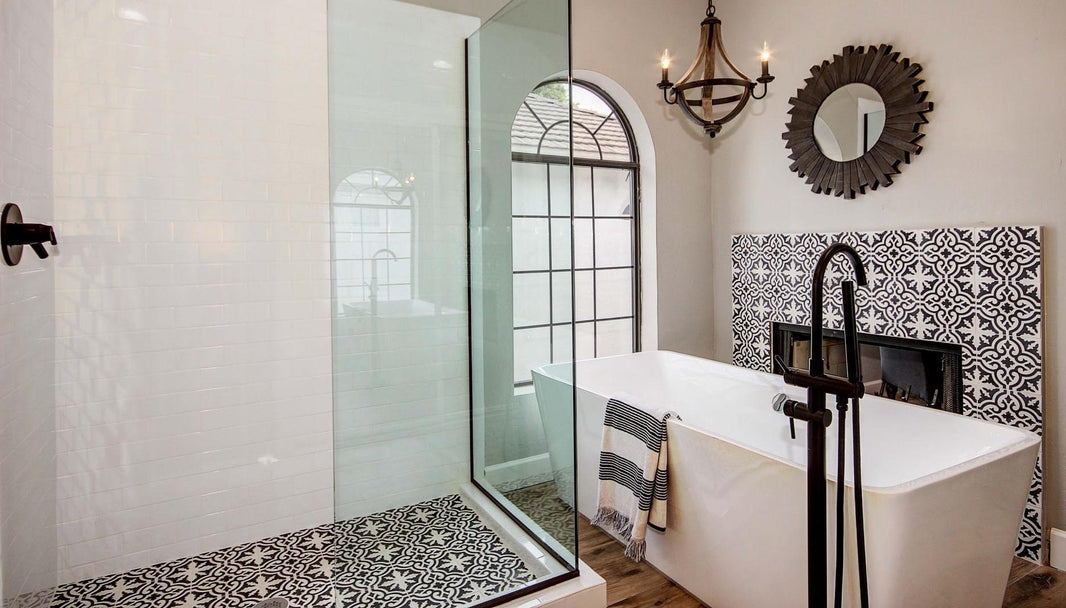 A Long-Term Fix for Boring Bathrooms: Cement Tile