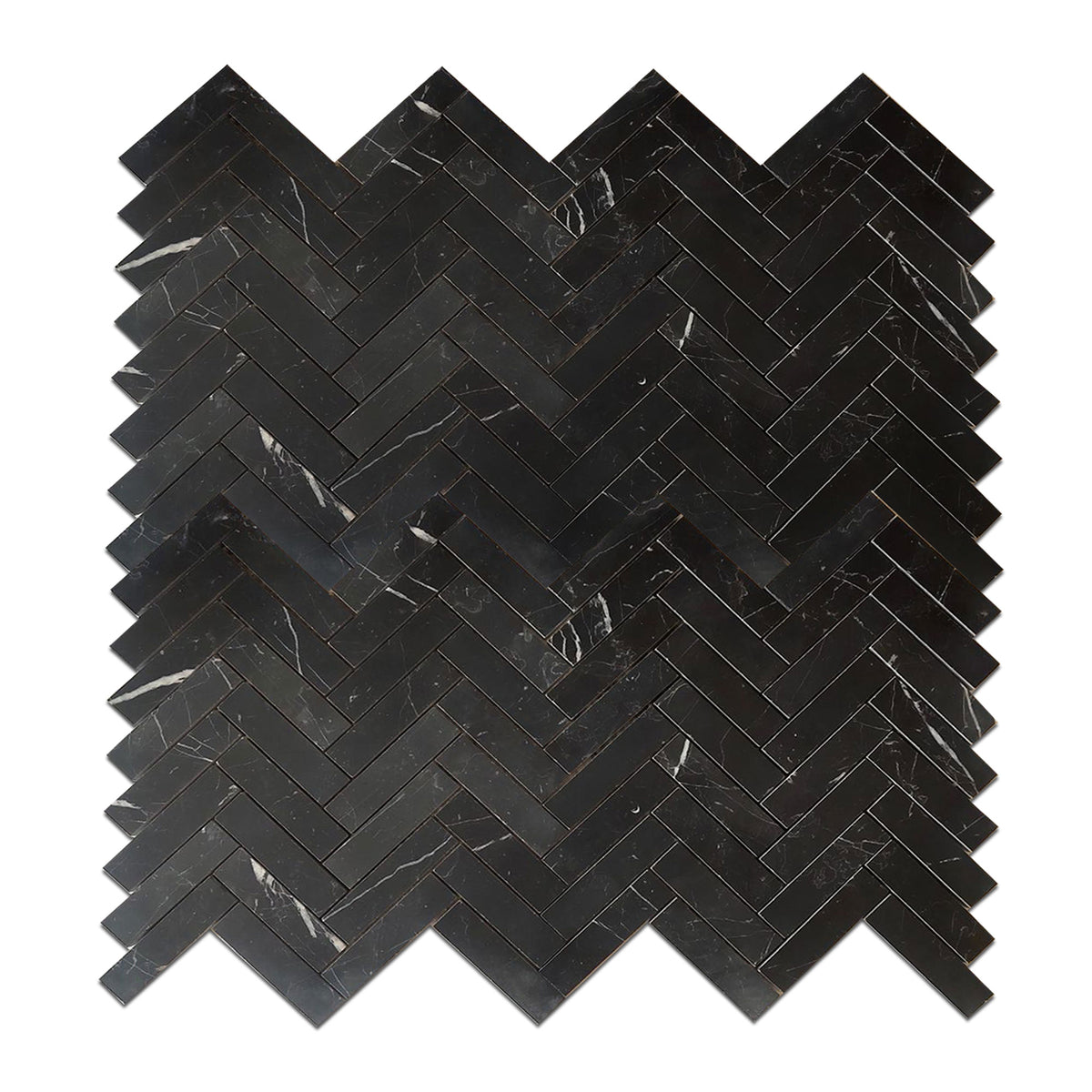 Black Marble Tile Hexagon Mosaic Subway-Riad Tile