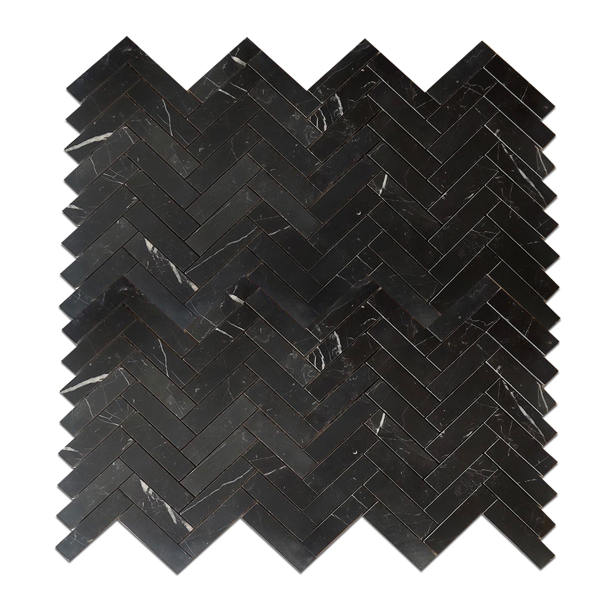 Black Marble Tile Hexagon Mosaic Subway