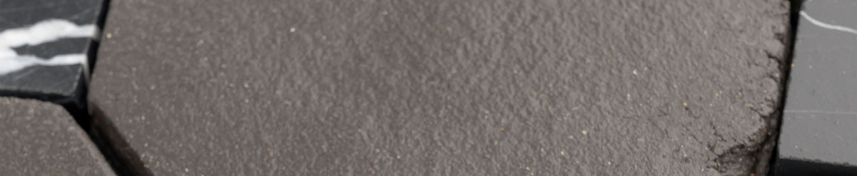black terracotta tile