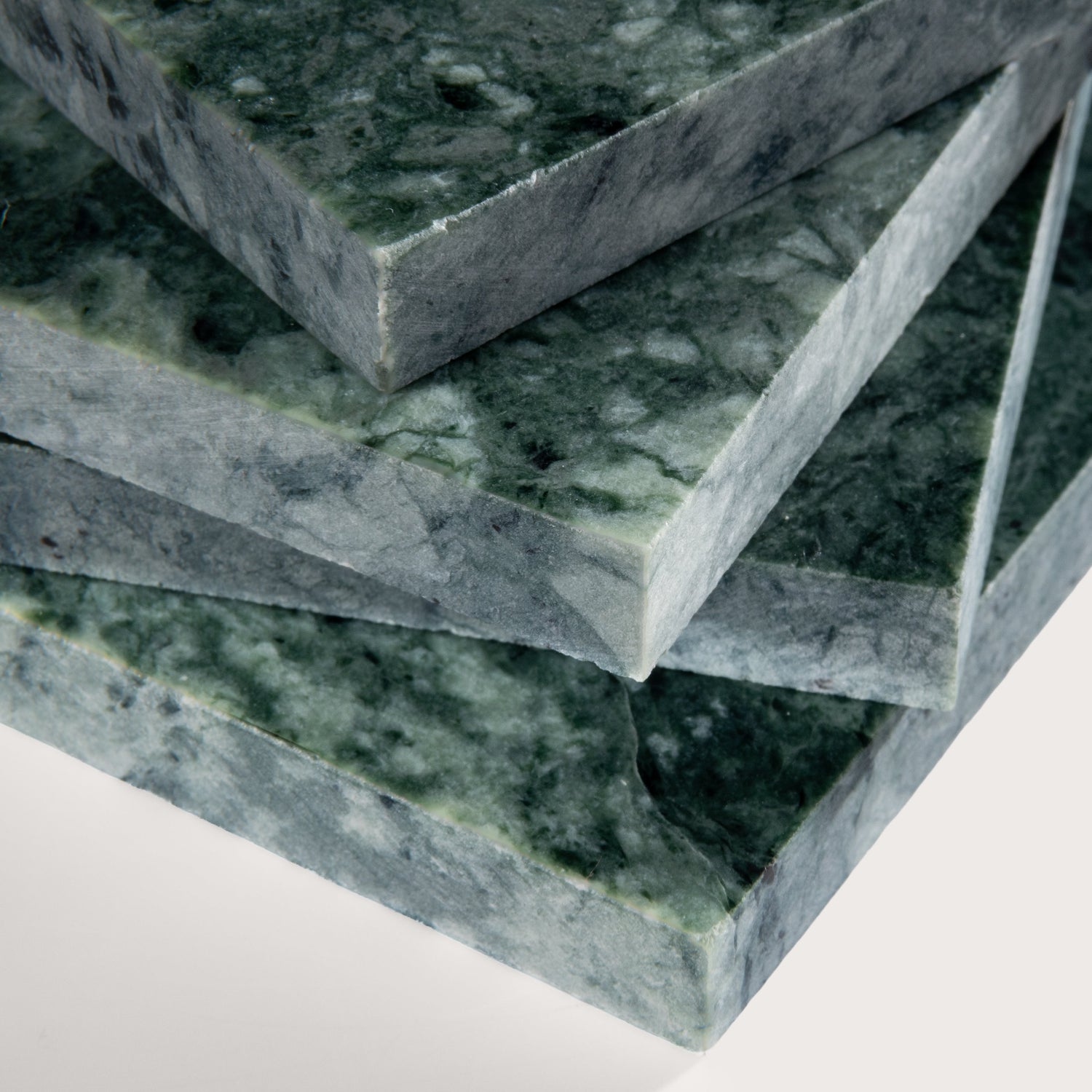 green marble tile stacked