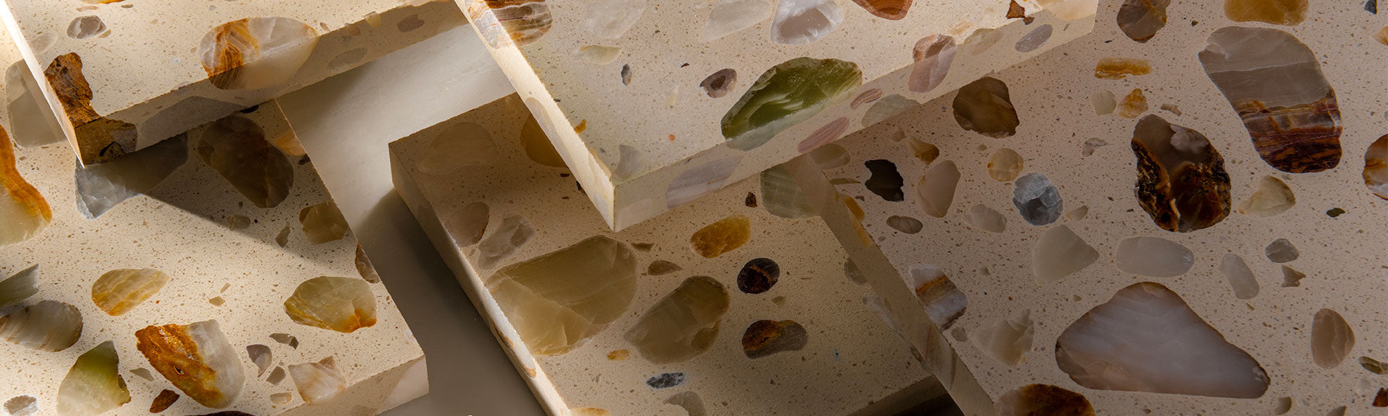 beige terrazzo tile