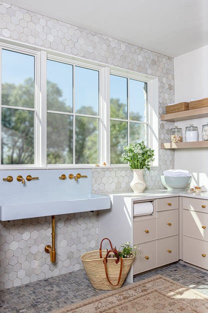 Snow White Hex Zellige Tile-Main Inventory-All Products,Solids,Zellige Tile-Riad Tile