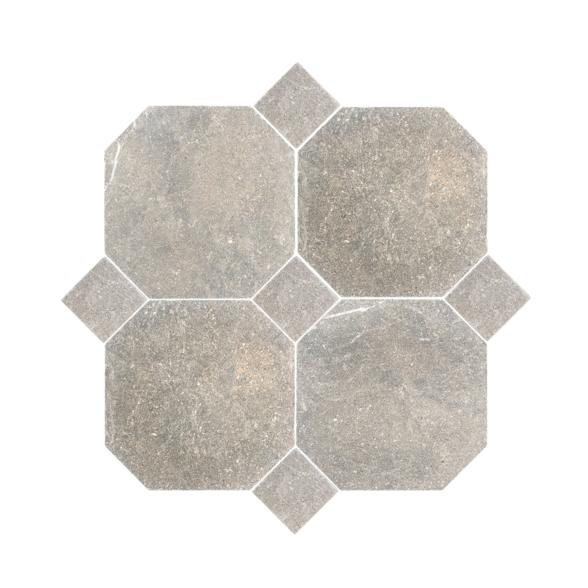 Octagon Akal Light 12x12 & Akal Light 4x4 Tumbled & Honed Moroccan Limestone – Checkerboard Bundle-Main Inventory-All Products,Checkerboard,Natural Stone,Octagon-Riad Tile