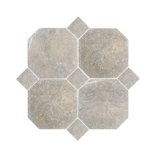 Octagon Akal Light 12x12 & Akal Light 4x4 Tumbled & Honed Moroccan Limestone – Checkerboard Bundle-Main Inventory-All Products,Checkerboard,Natural Stone,Octagon-Riad Tile