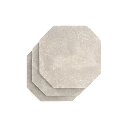 Octagon Azru Grey 12x12 & Azru Sand 4x4 Tumbled & Honed Moroccan Limestone - Checkerboard Bundle-Main Inventory-All Products,Checkerboard,Natural Stone,Octagon-Riad Tile