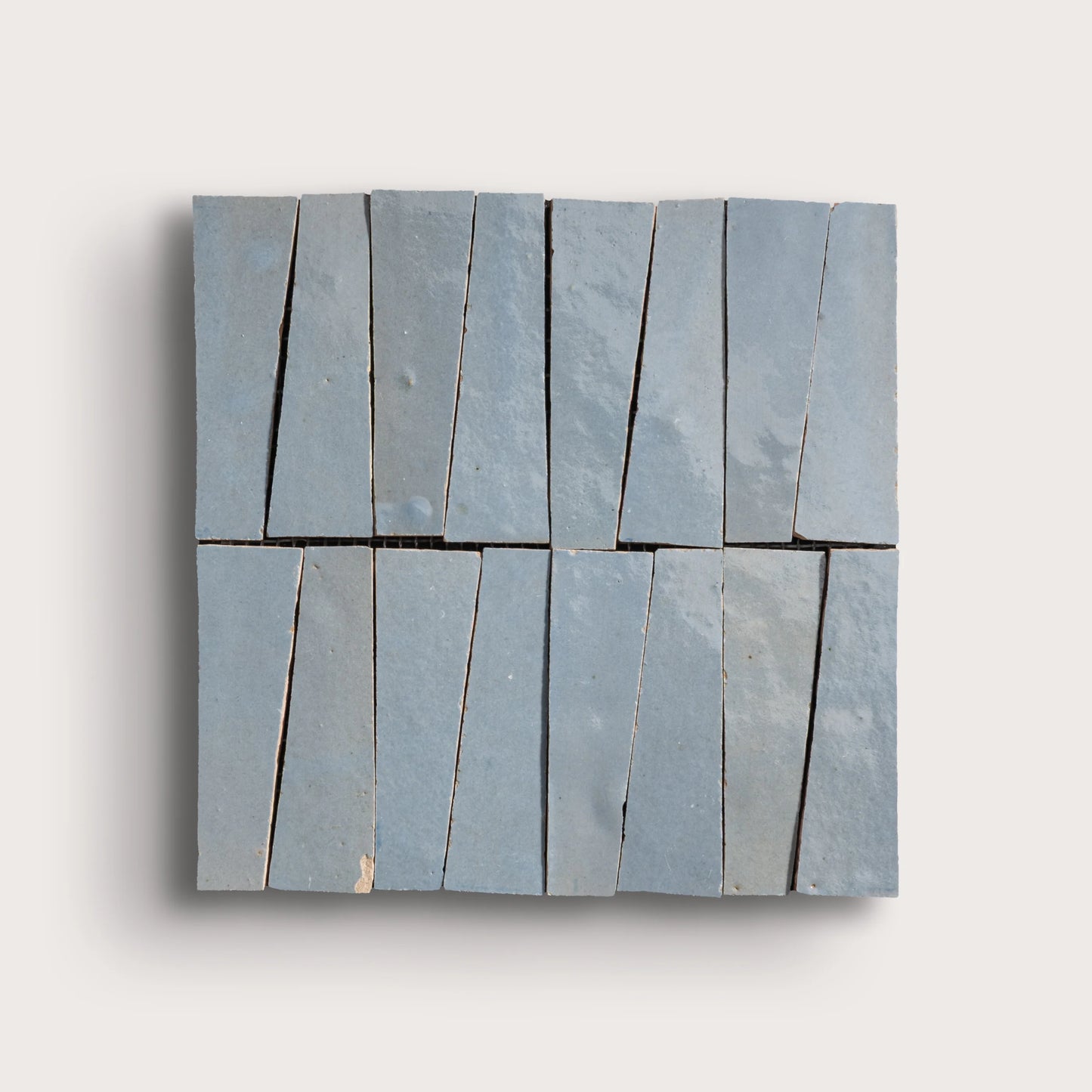 Belize Blue 1x4 Trapezoid Mosaic Zellige Tile