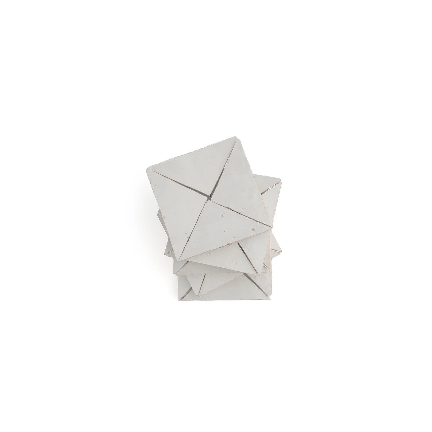 Snow White Triangle Mosaic Zellige Tile