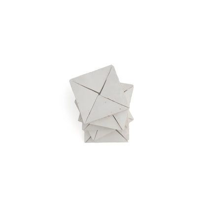 Snow White Triangle Mosaic Zellige Tile