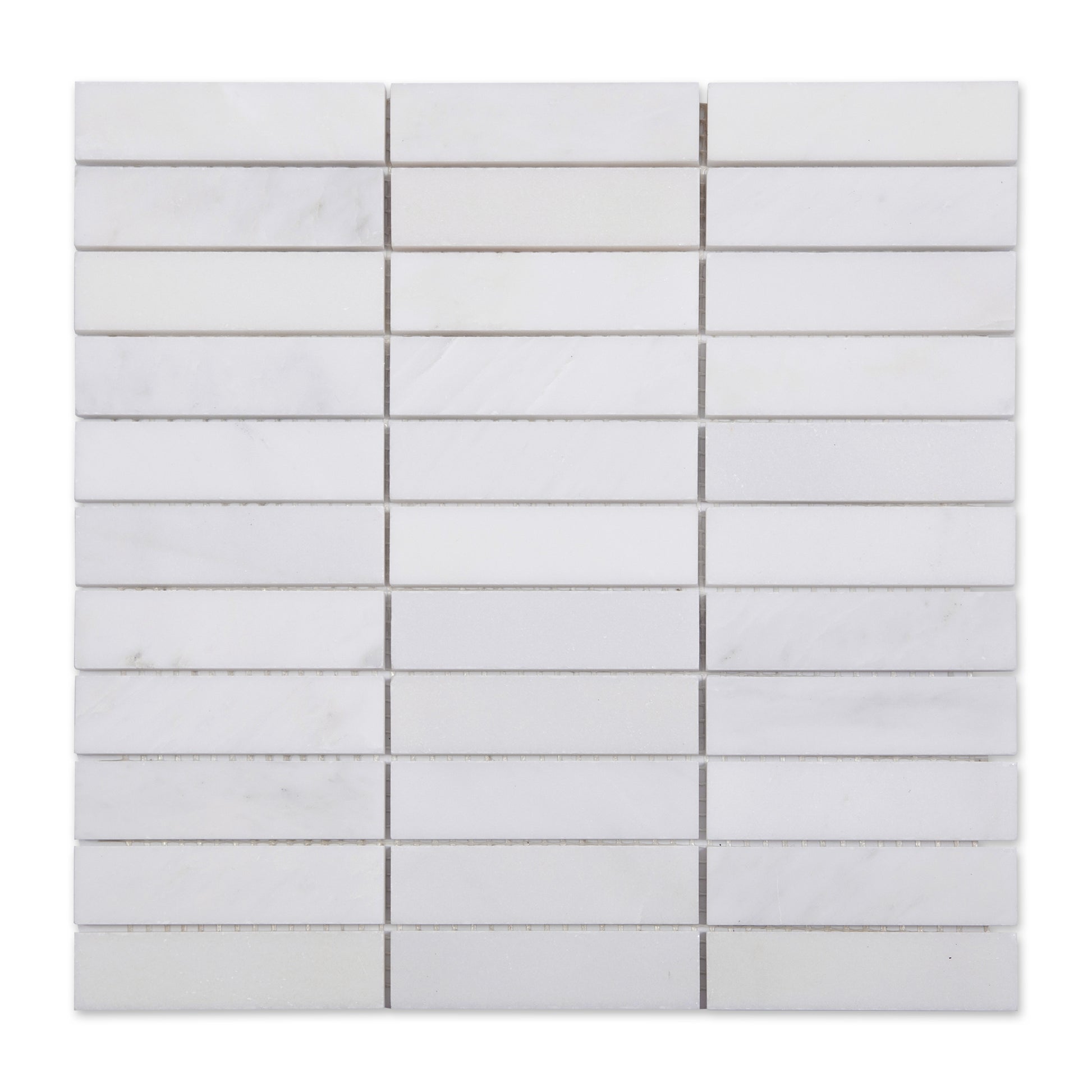 Sample: Casablanca Carrara 1x4 Stack Marble Tile | Honed-Sample-Sample-Riad Tile