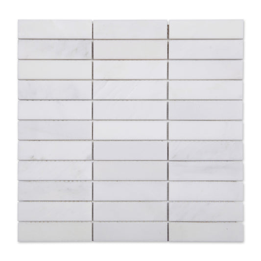 Sample: Casablanca Carrara 1x4 Stack Marble Tile | Honed-Sample-Sample-Riad Tile