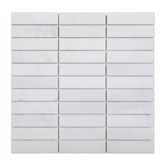 Casablanca Carrara 1x4 Stack Marble Tile | Honed