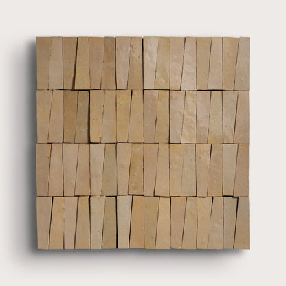 Glazed Clay 1x4 Trapezoid Mosaic Zellige Tile