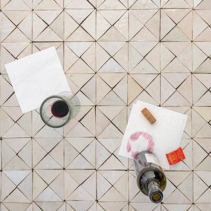 Natural White Triangle Mosaic Zellige Tile