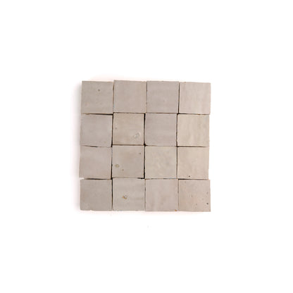 Natural White 2x2 Mosaic Zellige Tile