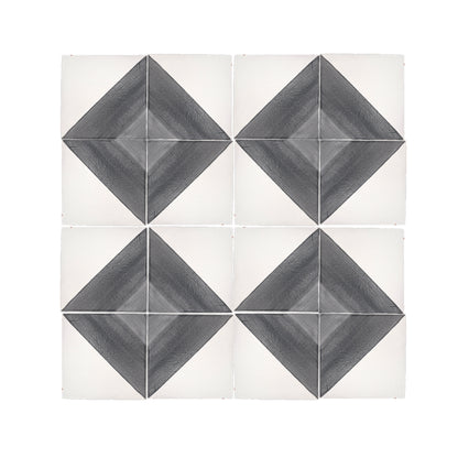 50/50 Black 6x6 Hand Painted Artisan Ceramic-Main Inventory-All Products,Patterns-Riad Tile