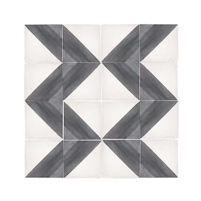50/50 Black 6x6 Hand Painted Artisan Ceramic-Main Inventory-All Products,Patterns-Riad Tile