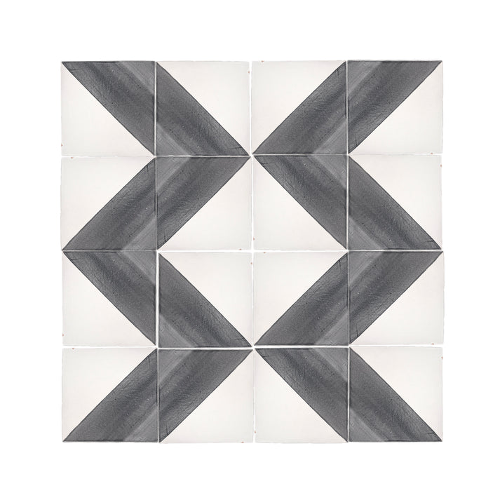 50/50 Black 6x6 Hand Painted Artisan Ceramic-Main Inventory-All Products,Patterns-Riad Tile