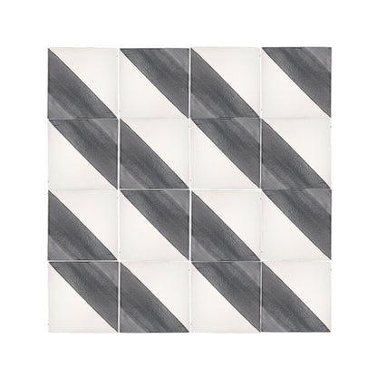 50/50 Black 6x6 Hand Painted Artisan Ceramic-Main Inventory-All Products,Patterns-Riad Tile