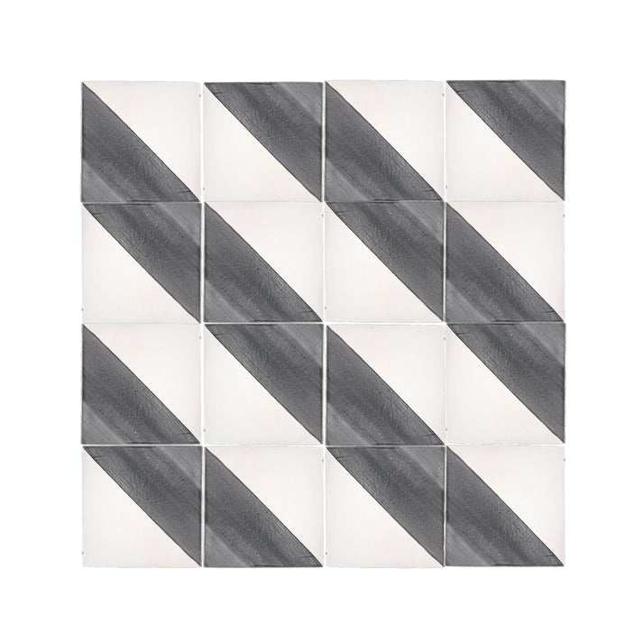 50/50 Black 6x6 Hand Painted Artisan Ceramic-Main Inventory-All Products,Patterns-Riad Tile