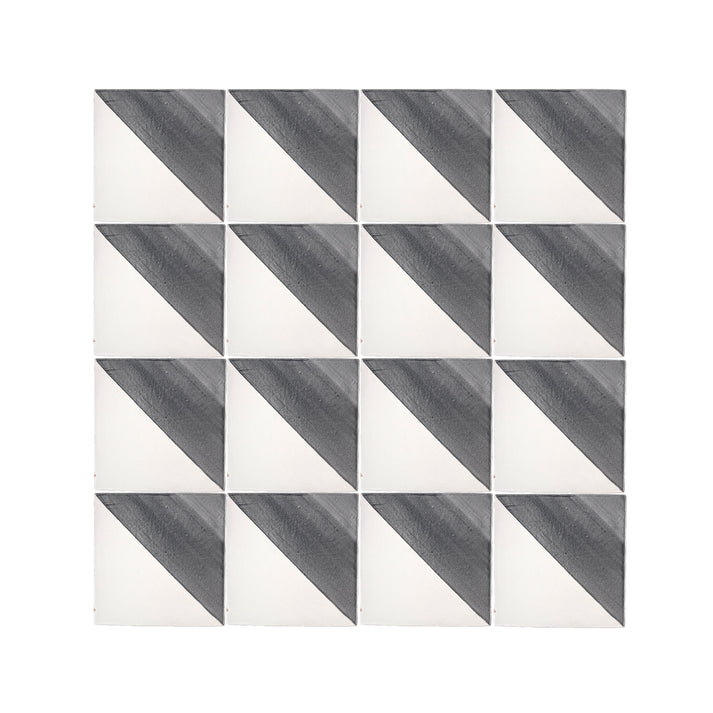 50/50 Black 6x6 Hand Painted Artisan Ceramic-Main Inventory-All Products,Patterns-Riad Tile