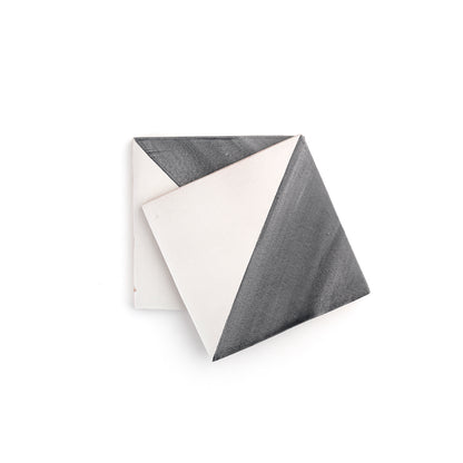 50/50 Black 6x6 Hand Painted Artisan Ceramic-Main Inventory-All Products,Patterns-Riad Tile