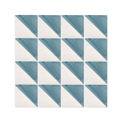 50/50 Blue 6x6 Hand Painted Artisan Ceramic Tile-Main Inventory-All Products,Patterns-Riad Tile