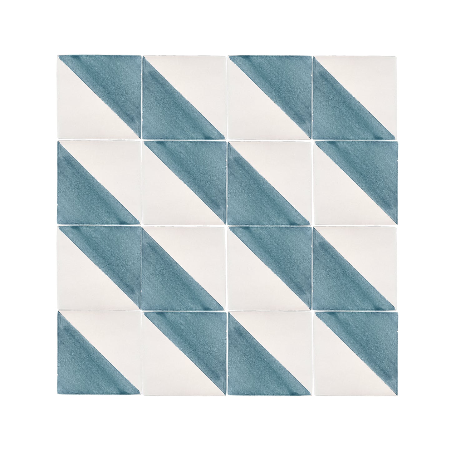 50/50 Blue 6x6 Hand Painted Artisan Ceramic Tile-Main Inventory-All Products,Patterns-Riad Tile