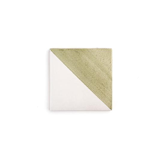 Sample: 50/50 Green 6x6 Hand Painted Artisan Ceramic Tile (1 sample)-Sample-Sample-Riad Tile