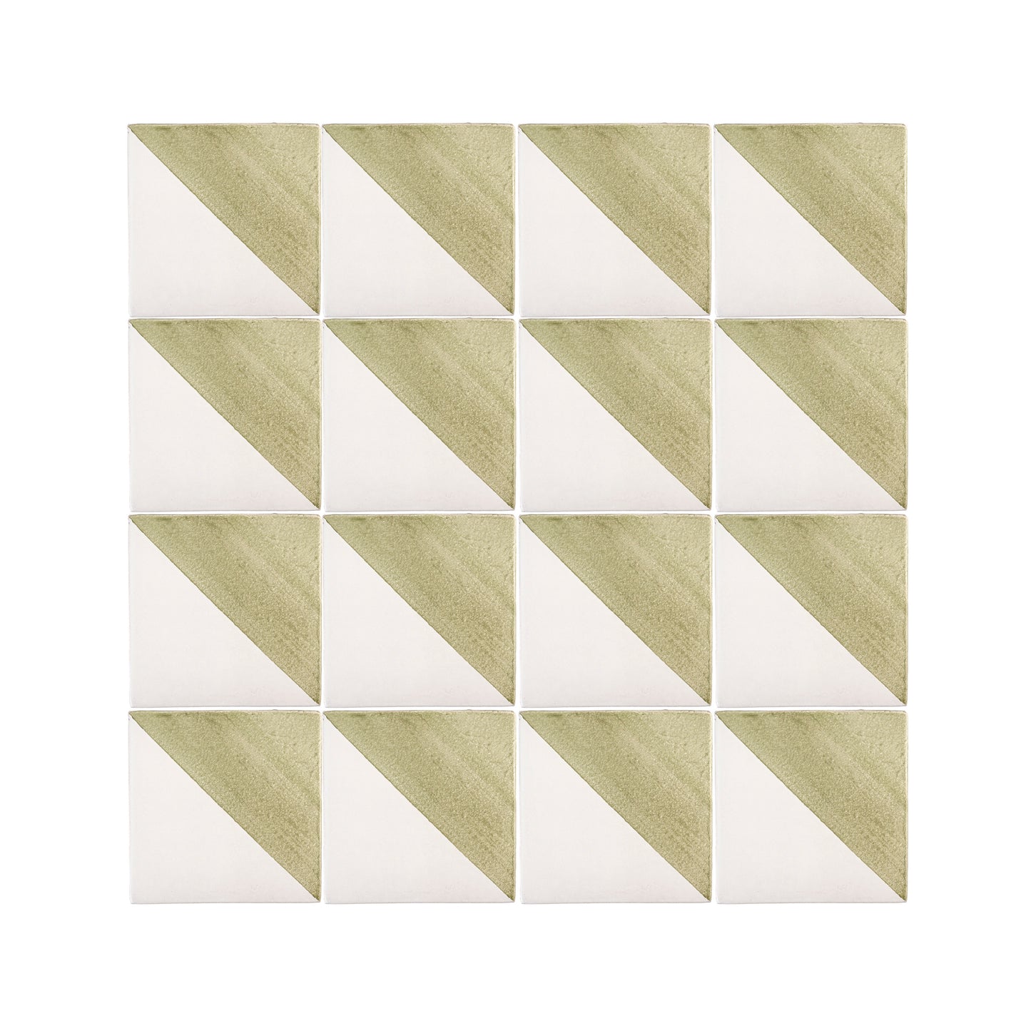50/50 Green 6x6 Hand Painted Artisan Ceramic Tile-Main Inventory-All Products,Patterns-Riad Tile