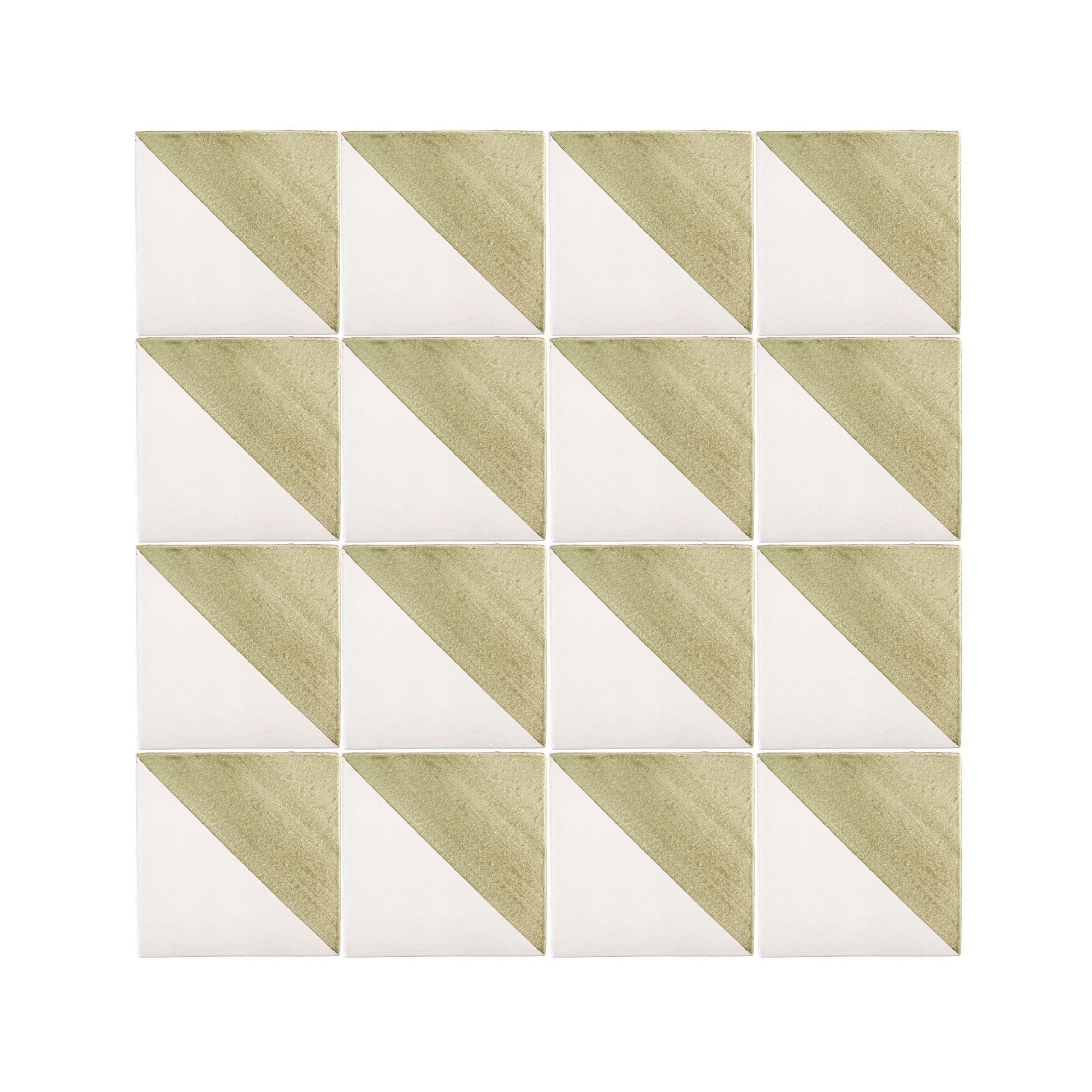 50/50 Green 6x6 Hand Painted Artisan Ceramic Tile-Main Inventory-All Products,Patterns-Riad Tile