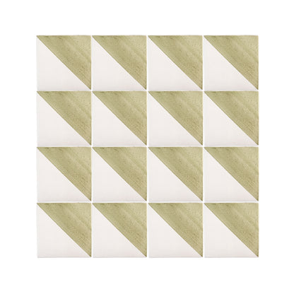 50/50 Green 6x6 Hand Painted Artisan Ceramic Tile-Main Inventory-All Products,Patterns-Riad Tile