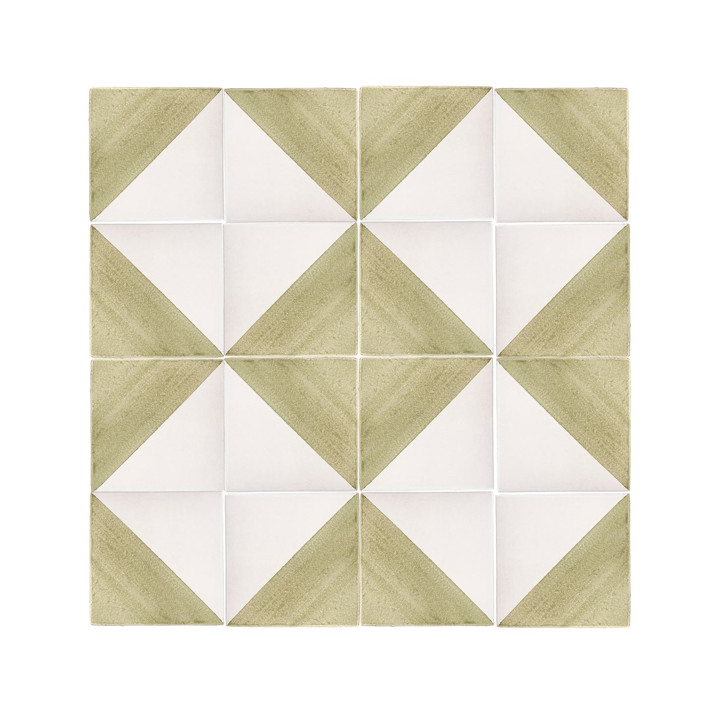 50/50 Green 6x6 Hand Painted Artisan Ceramic Tile-Main Inventory-All Products,Patterns-Riad Tile