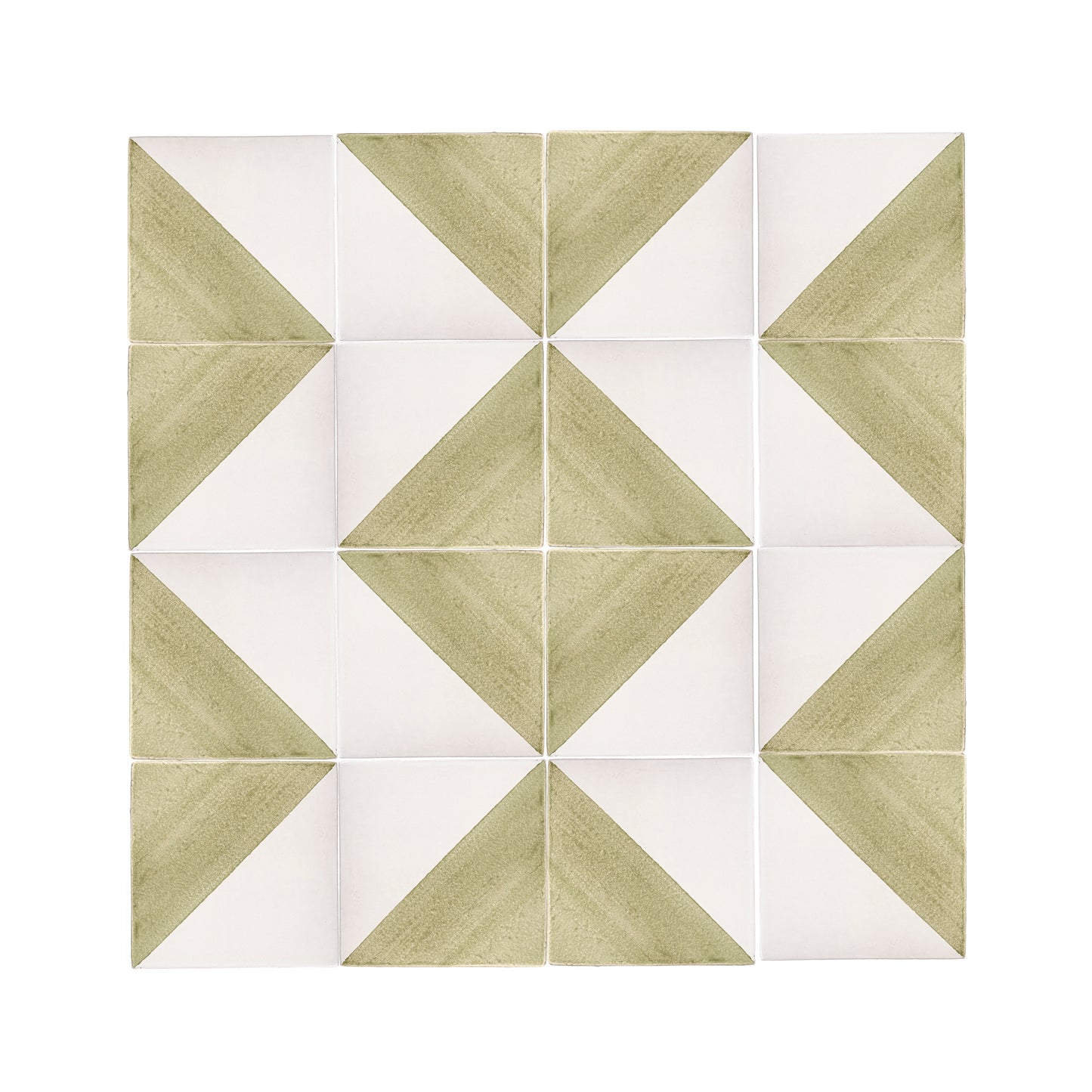50/50 Green 6x6 Hand Painted Artisan Ceramic Tile-Main Inventory-All Products,Patterns-Riad Tile
