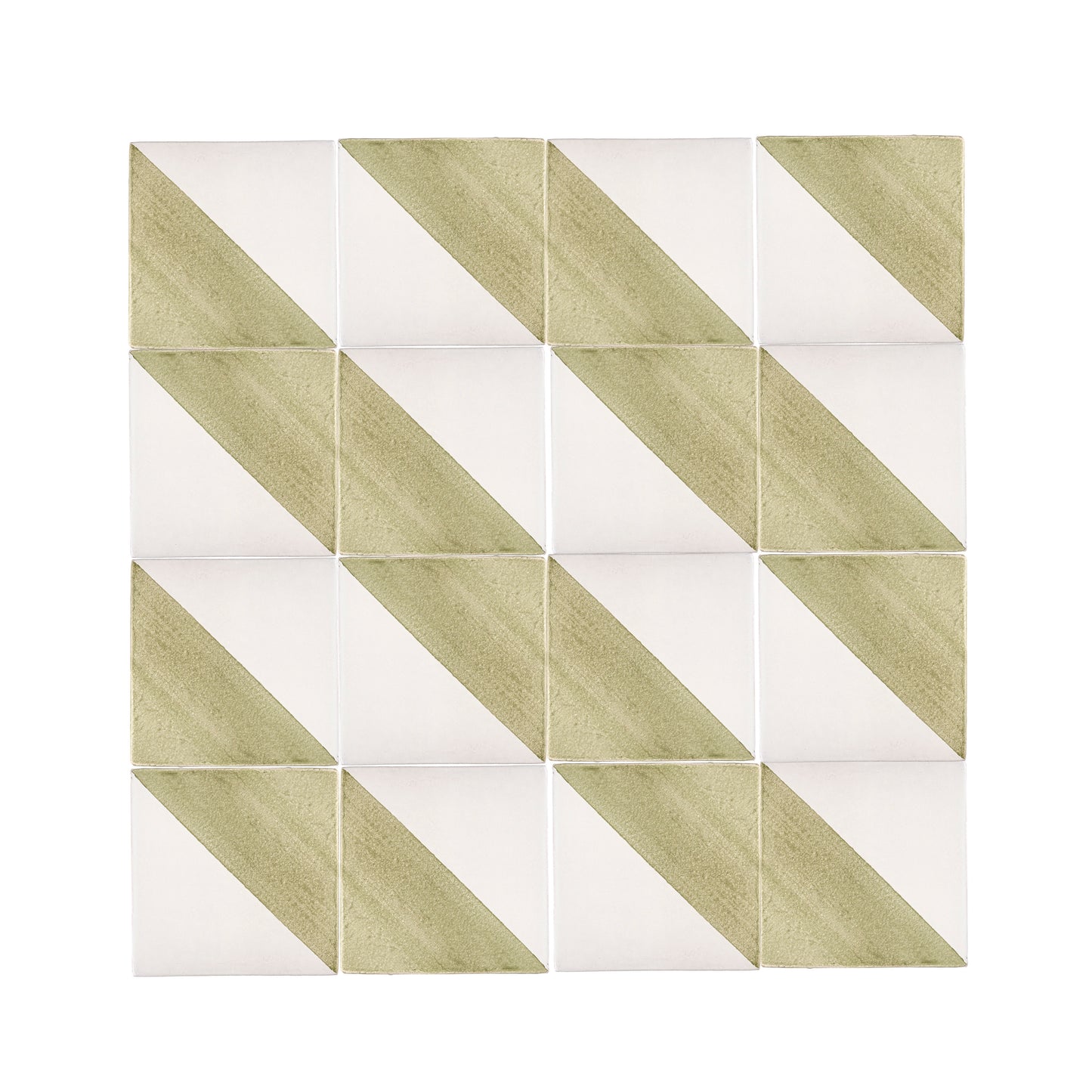 50/50 Green 6x6 Hand Painted Artisan Ceramic Tile-Main Inventory-All Products,Patterns-Riad Tile