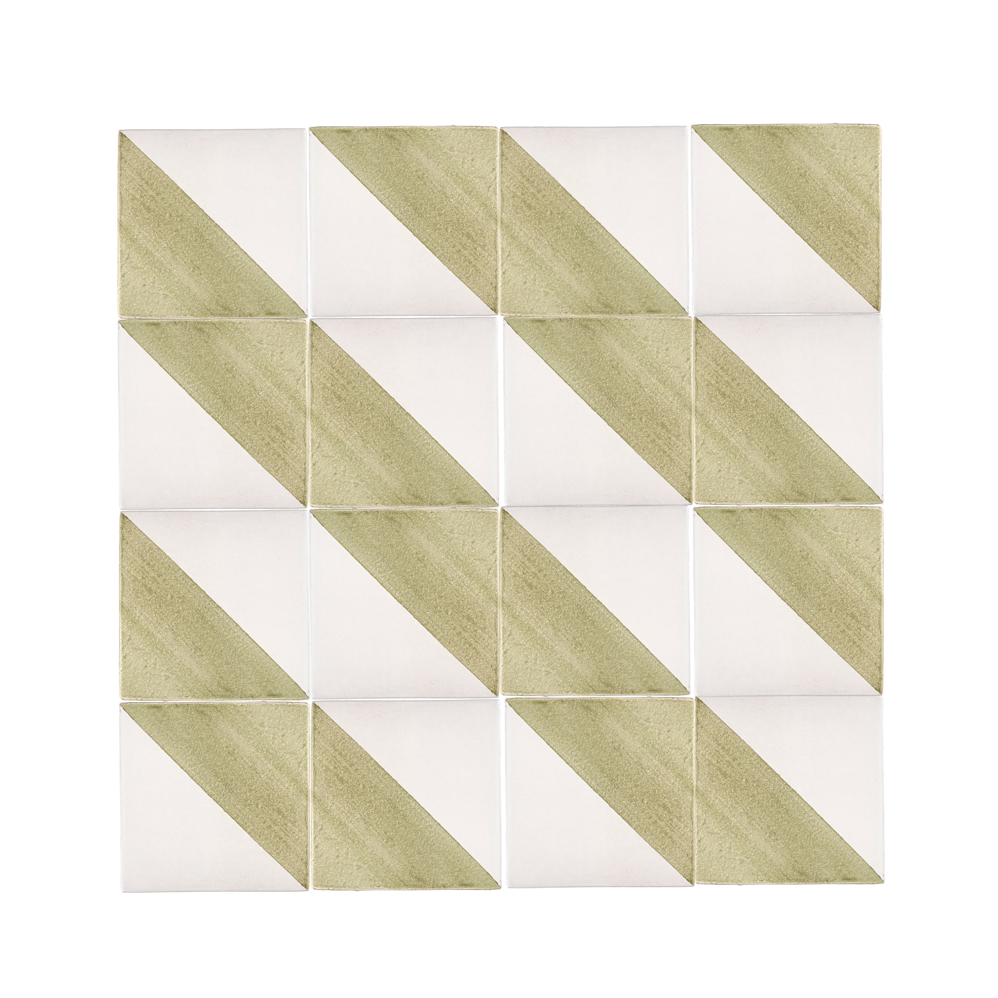 50/50 Green 6x6 Hand Painted Artisan Ceramic Tile-Main Inventory-All Products,Patterns-Riad Tile
