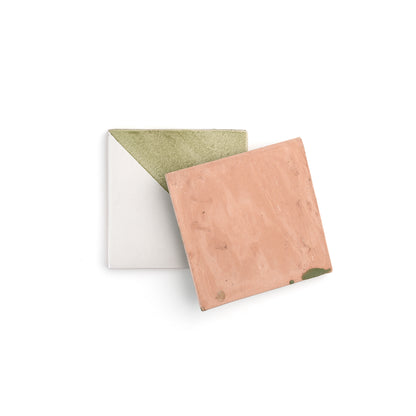 50/50 Green 6x6 Hand Painted Artisan Ceramic Tile-Main Inventory-All Products,Patterns-Riad Tile