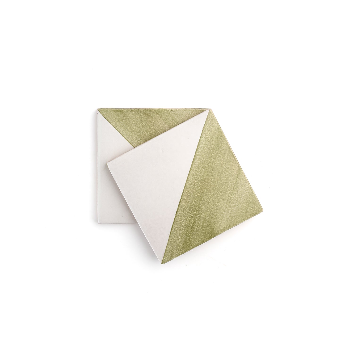 50/50 Green 6x6 Hand Painted Artisan Ceramic Tile-Main Inventory-All Products,Patterns-Riad Tile